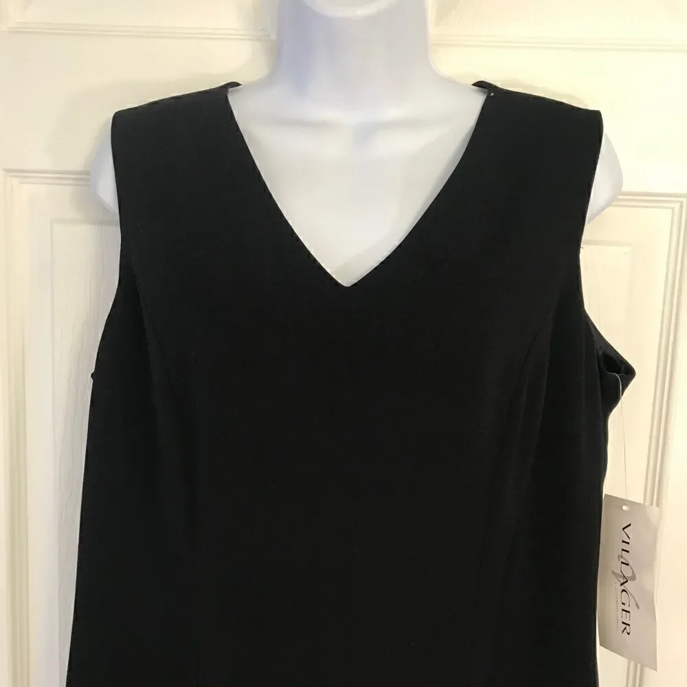 NWT Black Villager Size 14 Beautiful Shift Dress!